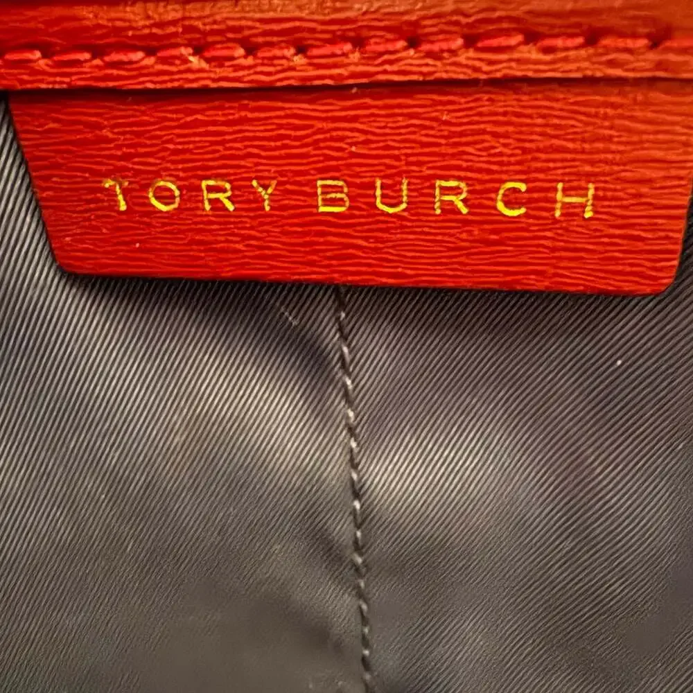 Tory Burch Parker Tote Imperial Garnet Leather Shoulder Bag